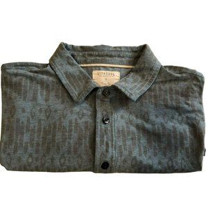 Linksoul Polo Sz S Tempus Fugit Blue/Grey Animal Print Preppy